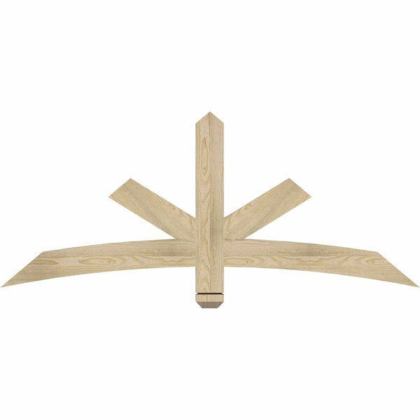 Ekena Millwork Alberta Rough Sawn Timber Gable Bracket, Douglas Fir, 60"W x 25"H x 2"D x 4"F, 10/12 Pitch GBW060X25X0204ALB00RDF - main